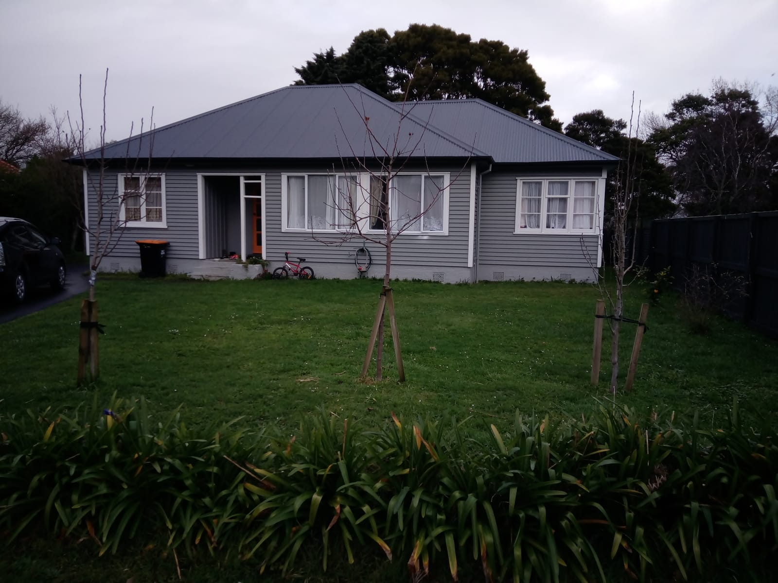 A refugee family welcomed into a home