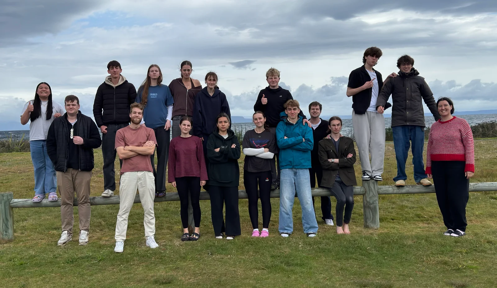 The Deeper retreat group gathered beside the sea